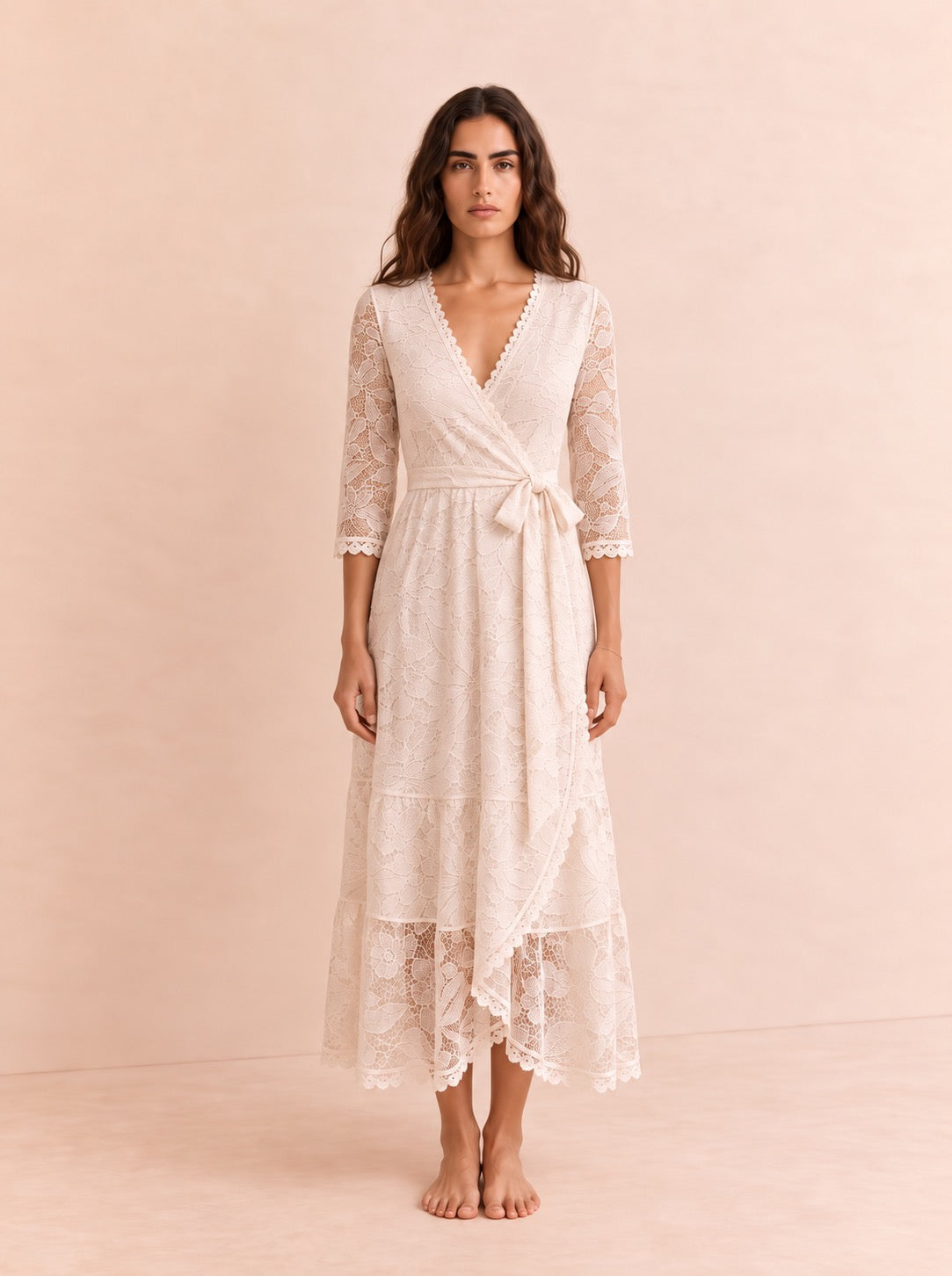 The Maribel Lace Dress — Petite Lace Maxi Dress