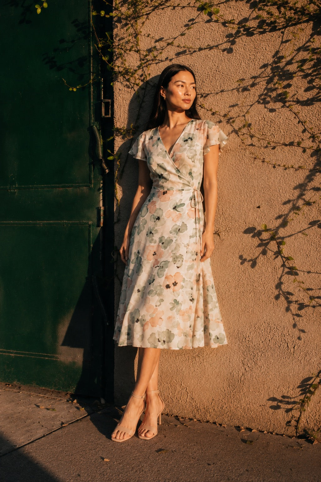 The Camille Dress — Petite Floral Midi Dress