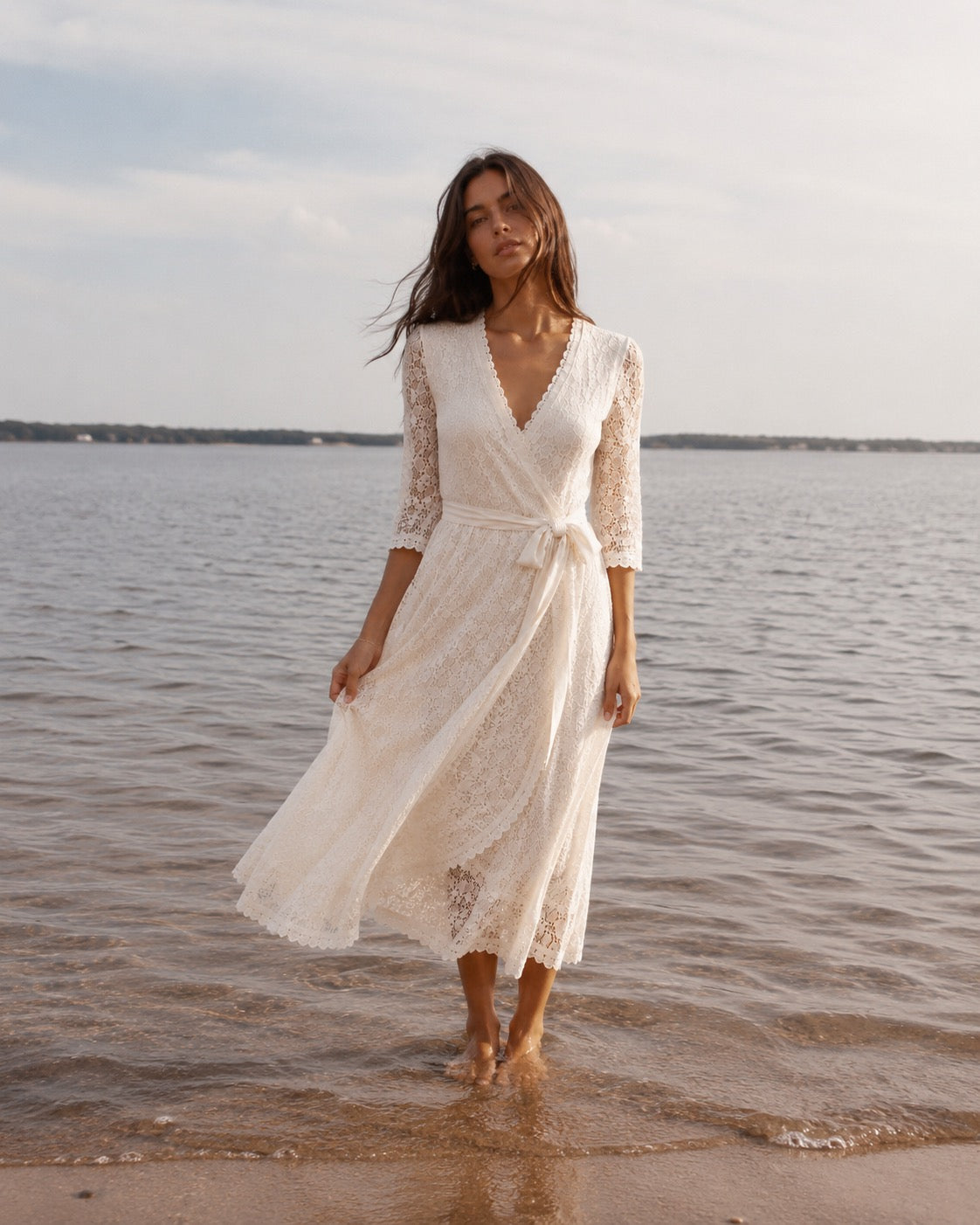 The Maribel Lace Dress — Petite Lace Maxi Dress