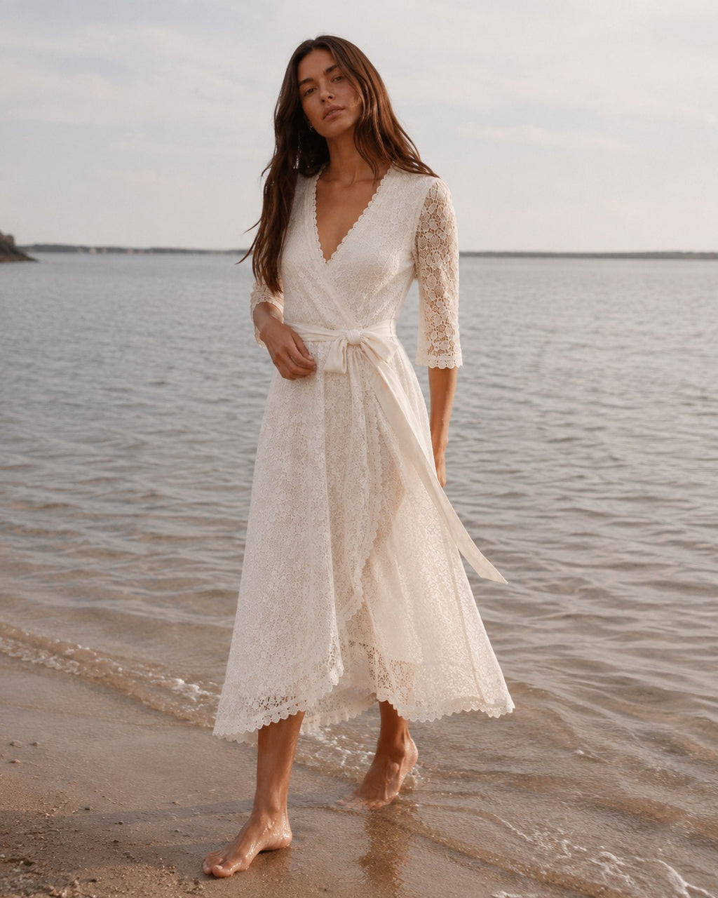 The Maribel Lace Dress — Petite Lace Maxi Dress