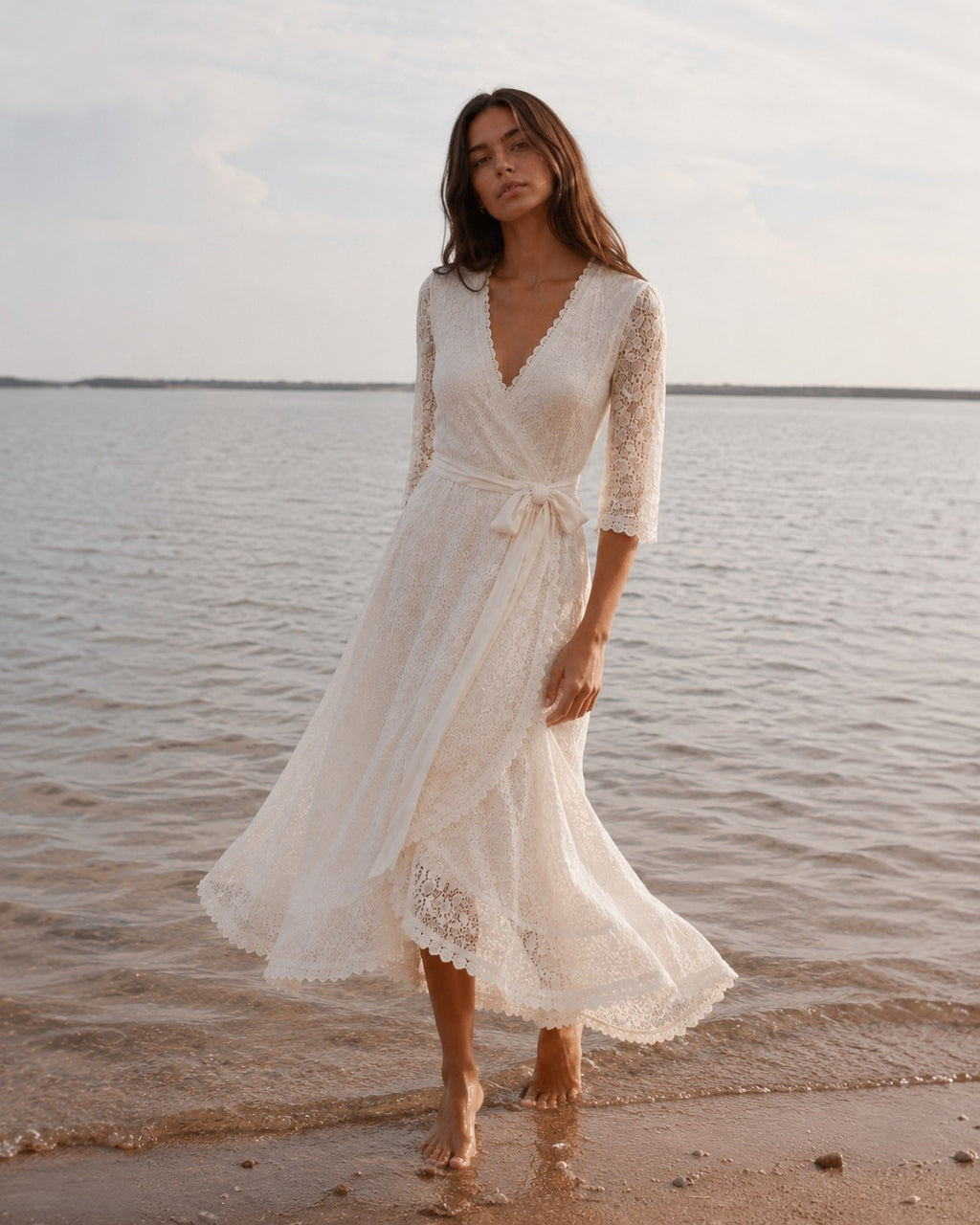 The Maribel Lace Dress — Petite Lace Maxi Dress
