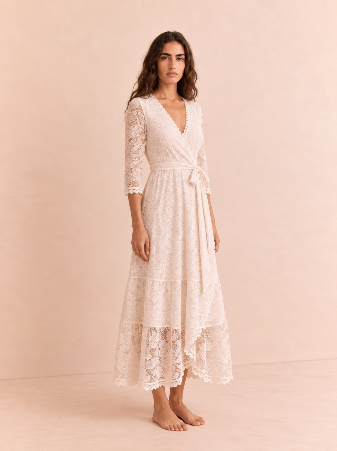 The Maribel Lace Dress — Petite Lace Maxi Dress