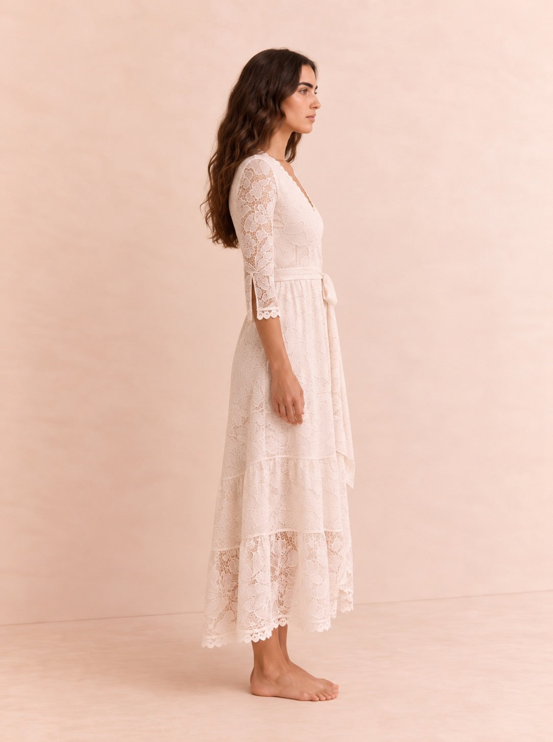 The Maribel Lace Dress — Petite Lace Maxi Dress