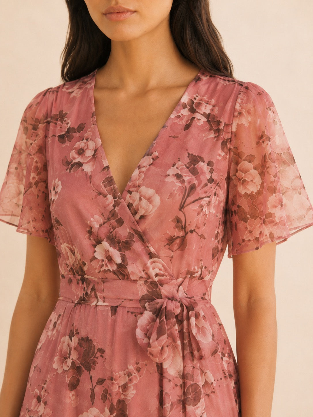 The Delphine Dress — Floral Petite Maxi Dress