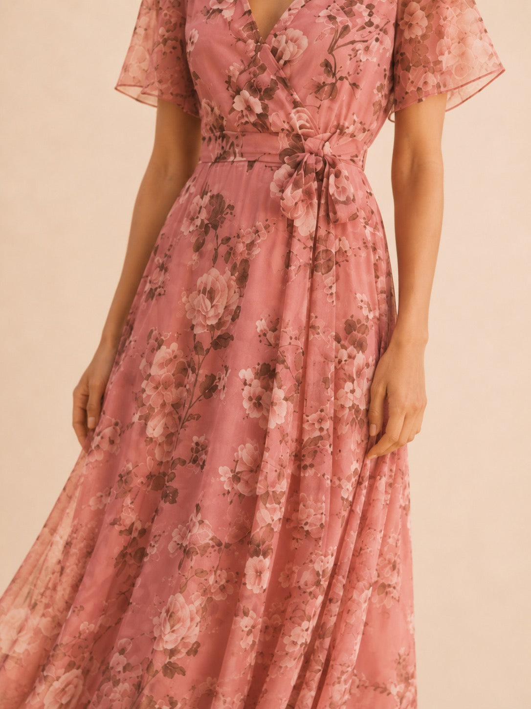 The Delphine Dress — Floral Petite Maxi Dress
