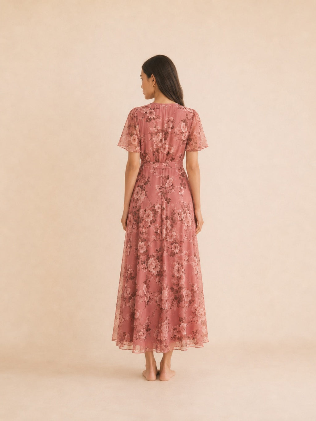The Delphine Dress — Floral Petite Maxi Dress