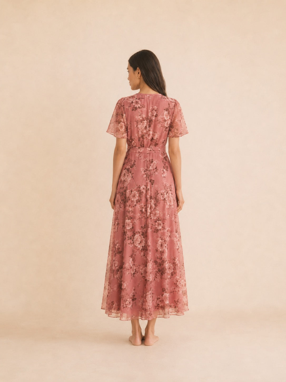 The Delphine Dress — Floral Petite Maxi Dress