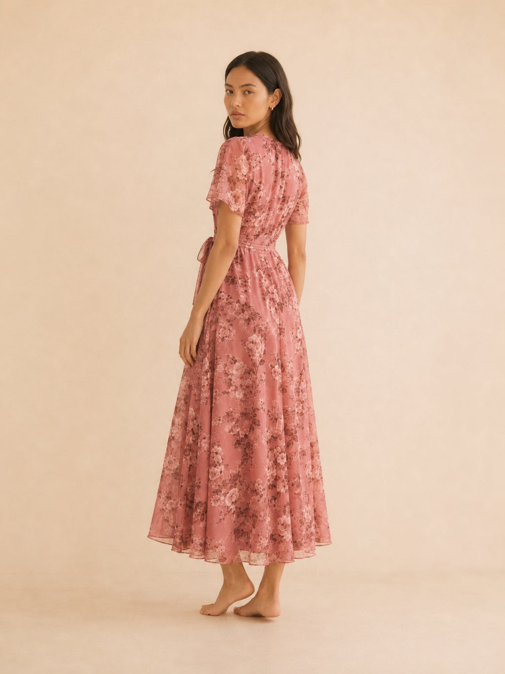The Delphine Dress — Floral Petite Maxi Dress