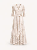 The Maribel Lace Dress — Petite Lace Maxi Dress