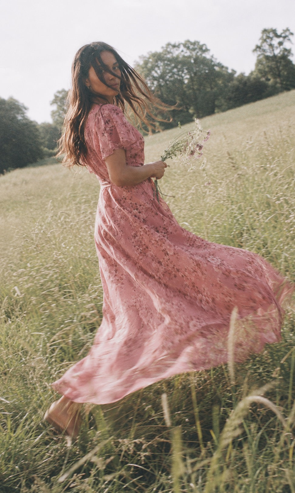 The Delphine Dress — Floral Petite Maxi Dress