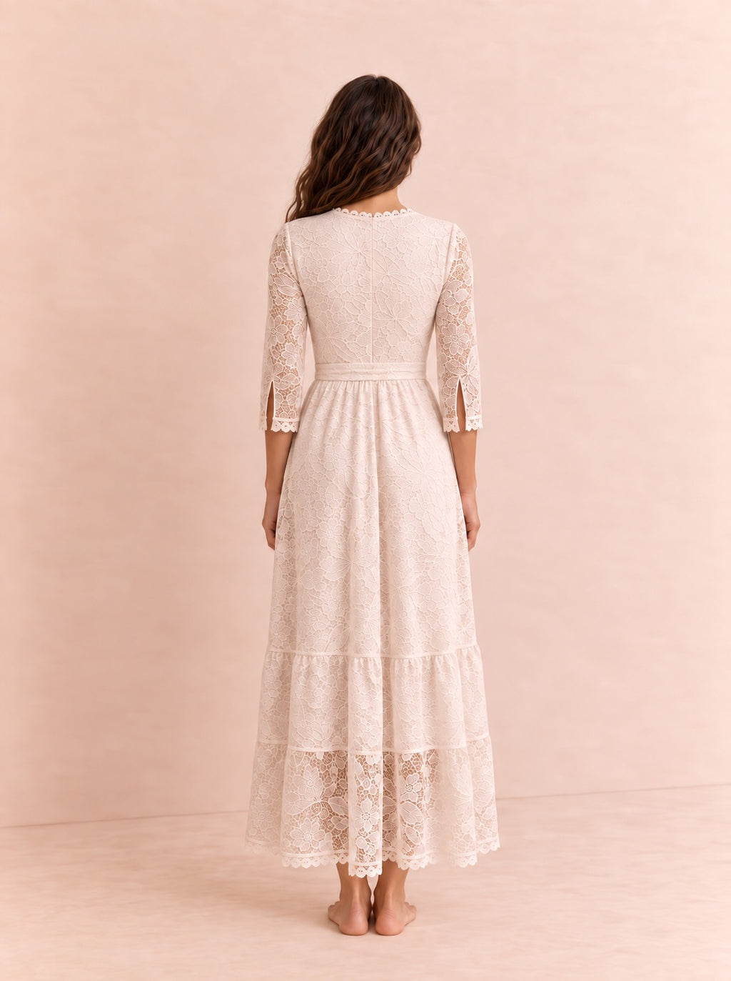 The Maribel Lace Dress — Petite Lace Maxi Dress