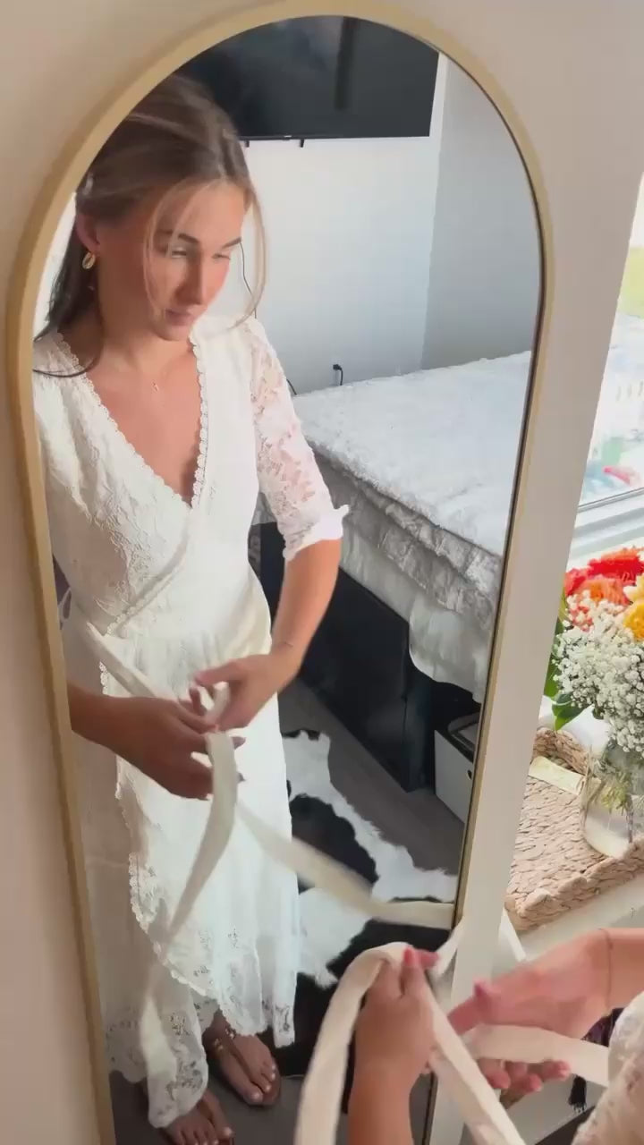 The Maribel Lace Dress — Petite Lace Maxi Dress